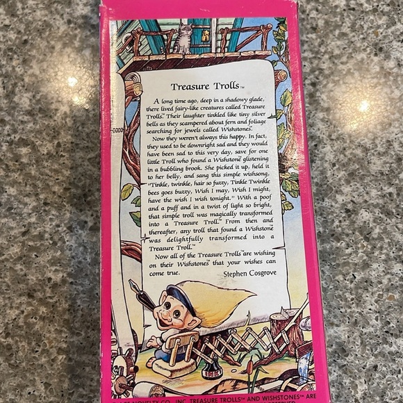 Vintage Treasure Troll with Wishstone - Orange Hair 1991 New in Box - Picture 2 of 4